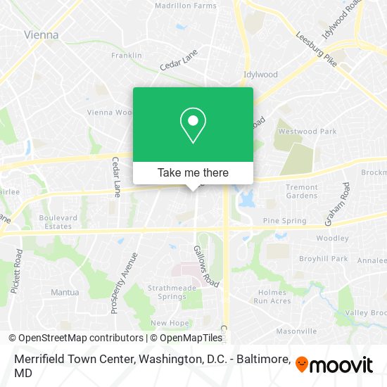 Mapa de Merrifield Town Center