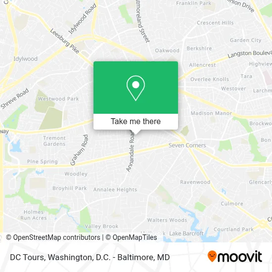 DC Tours map