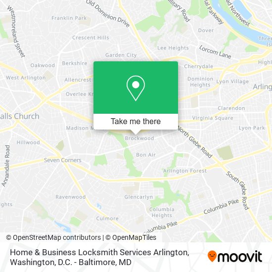 Home & Business Locksmith Services Arlington map