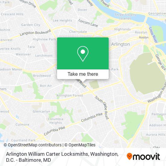 Mapa de Arlington William Carter Locksmiths