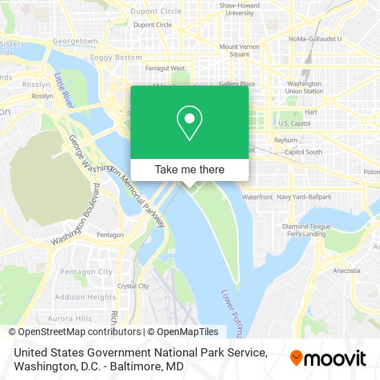 Mapa de United States Government National Park Service