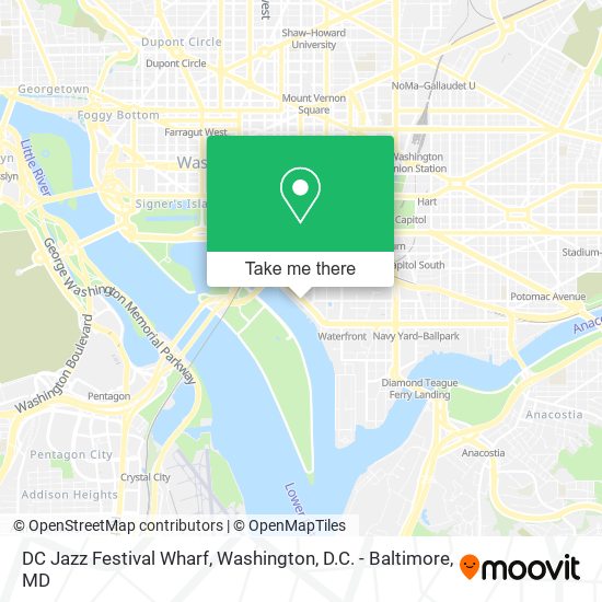 Mapa de DC Jazz Festival Wharf