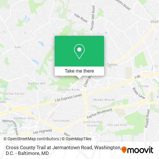 Mapa de Cross County Trail at Jermantown Road