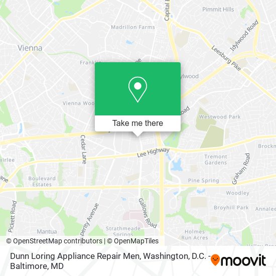 Dunn Loring Appliance Repair Men map