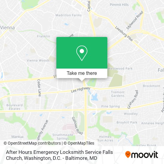 After Hours Emergency Locksmith Service Falls Church map