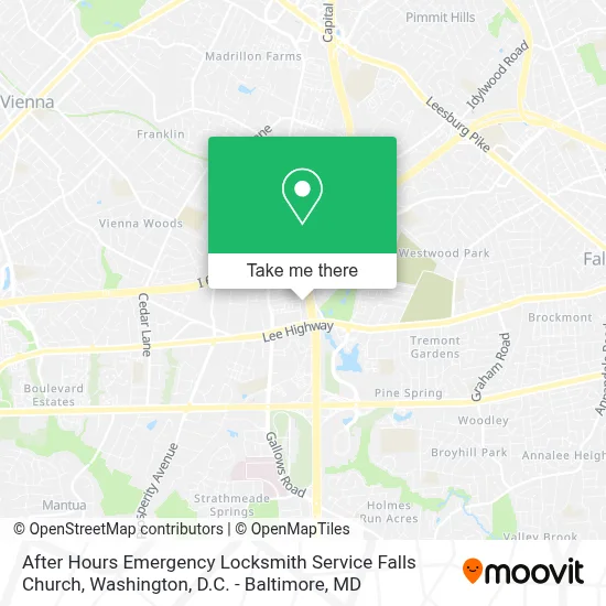 After Hours Emergency Locksmith Service Falls Church map