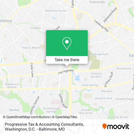 Progressive Tax & Accounting Consultants map