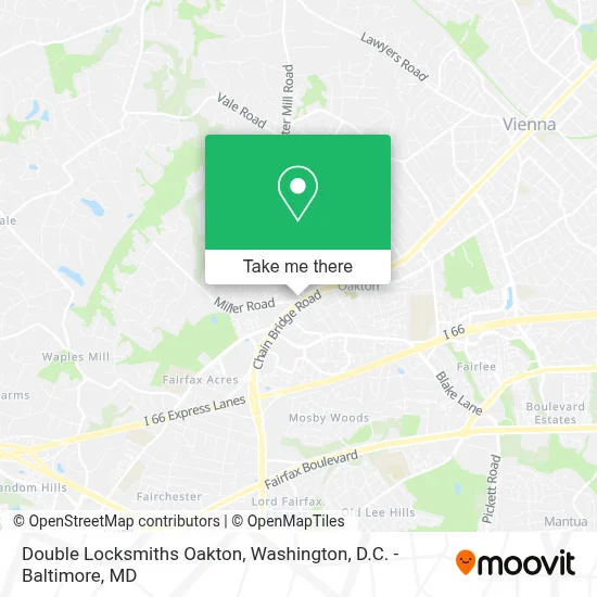 Double Locksmiths Oakton map