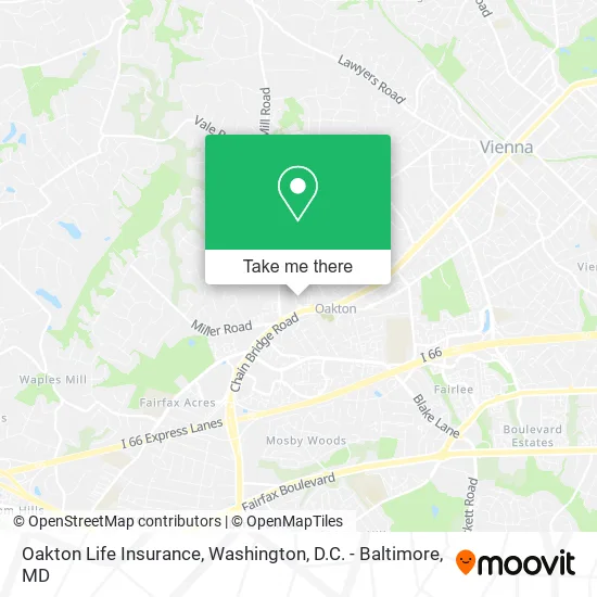 Oakton Life Insurance map