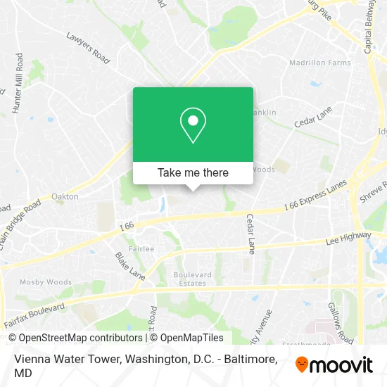 Vienna Water Tower map