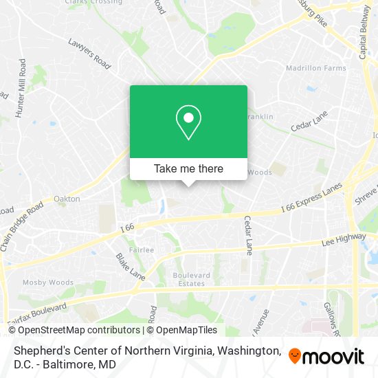 Mapa de Shepherd's Center of Northern Virginia
