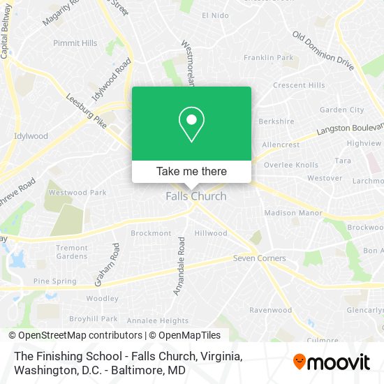 Mapa de The Finishing School - Falls Church, Virginia