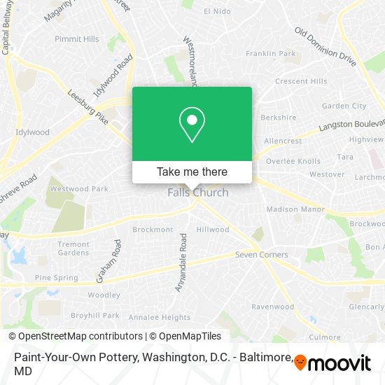 Paint-Your-Own Pottery map
