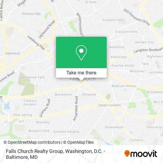Mapa de Falls Church Realty Group