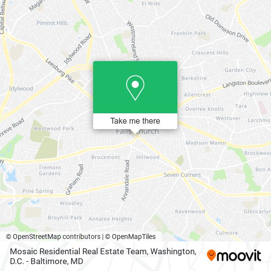 Mosaic Residential Real Estate Team map