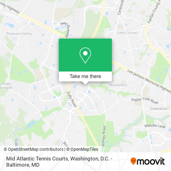 Mapa de Mid Atlantic Tennis Courts