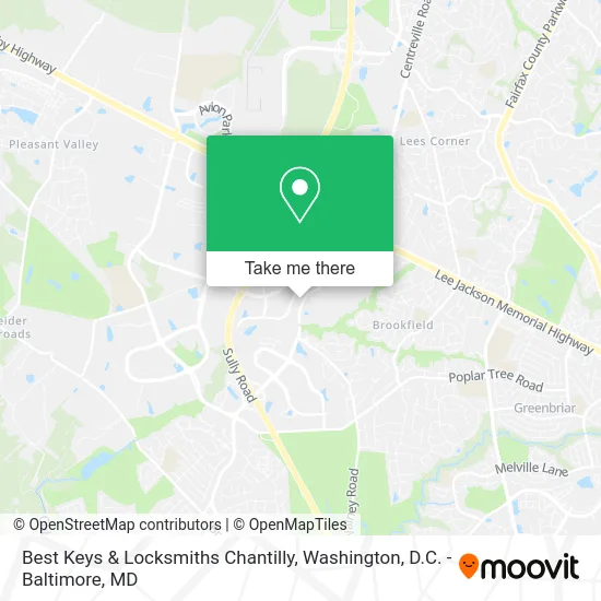 Best Keys & Locksmiths Chantilly map