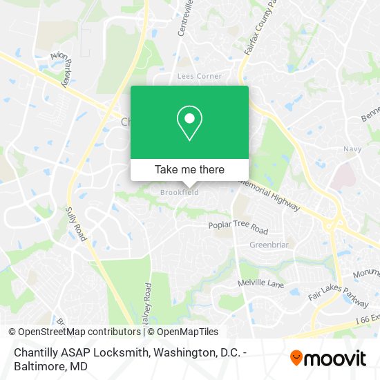 Chantilly ASAP Locksmith map