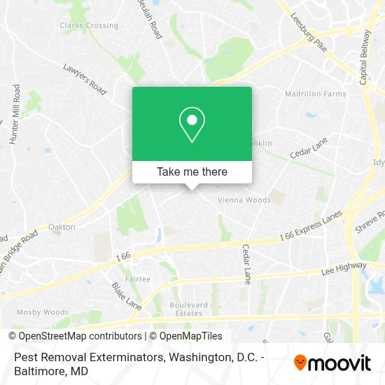 Pest Removal Exterminators map