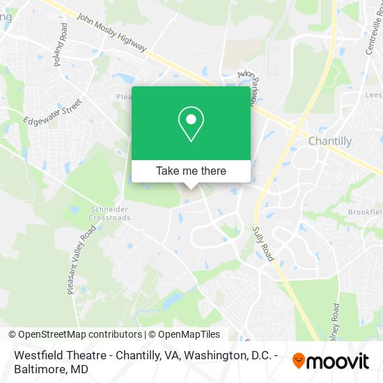 Westfield Theatre - Chantilly, VA map