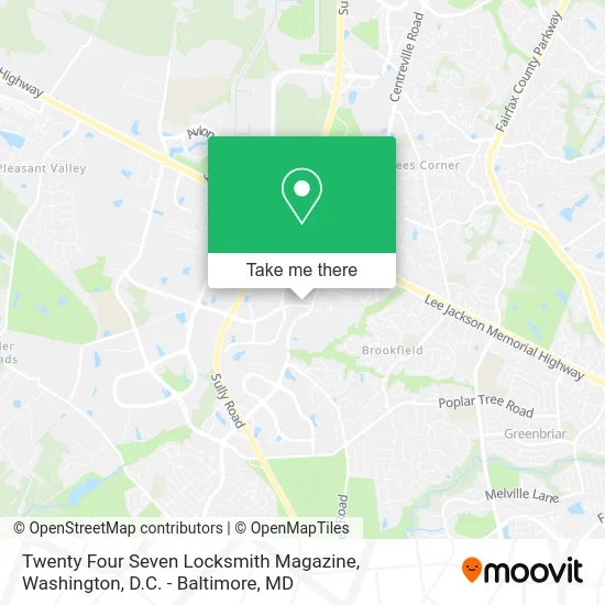 Twenty Four Seven Locksmith Magazine map