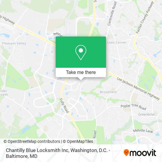 Chantilly Blue Locksmith Inc map