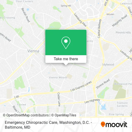 Emergency Chiropractic Care map