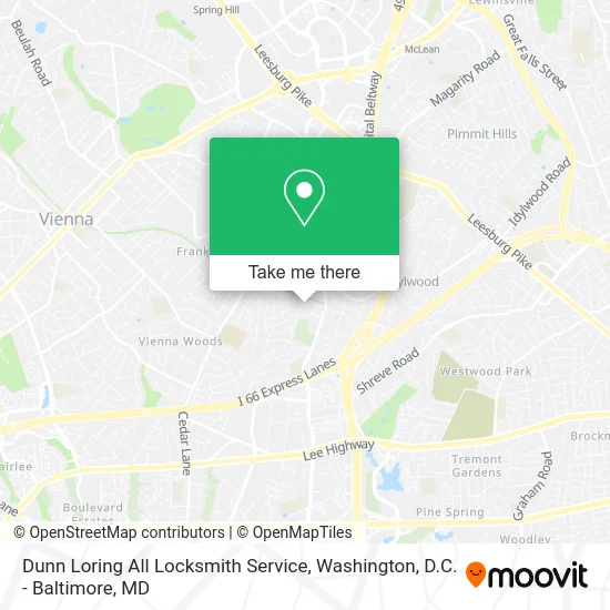 Dunn Loring All Locksmith Service map