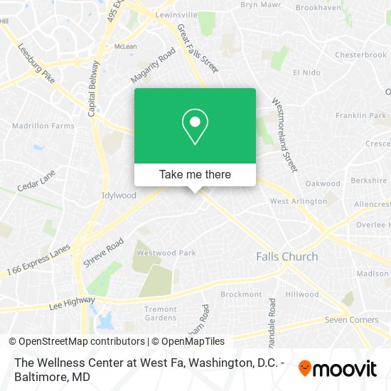 The Wellness Center at West Fa map
