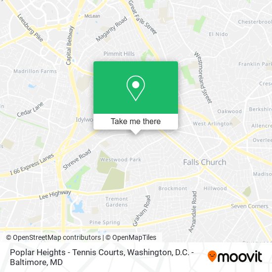 Poplar Heights - Tennis Courts map