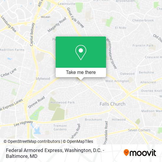 Federal Armored Express map