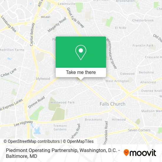 Piedmont Operating Partnership map