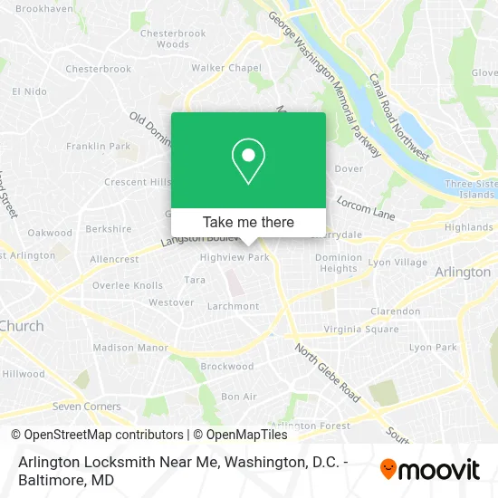Arlington Locksmith Near Me map