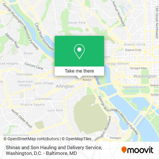 Shinas and Son Hauling and Delivery Service map