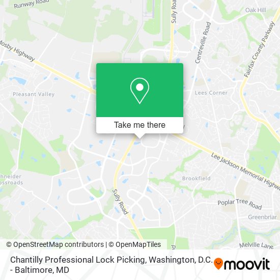 Chantilly Professional Lock Picking map