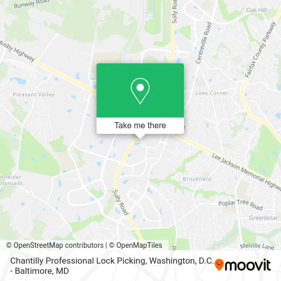 Chantilly Professional Lock Picking map