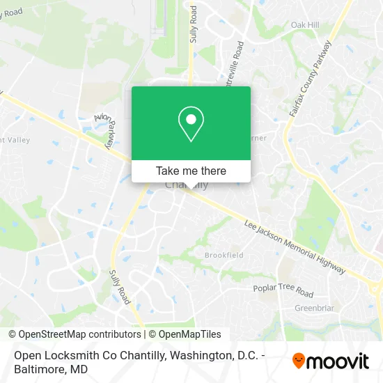 Open Locksmith Co Chantilly map