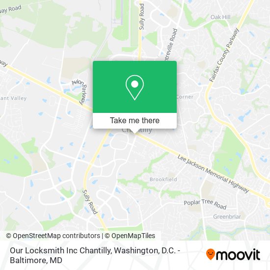Our Locksmith Inc Chantilly map