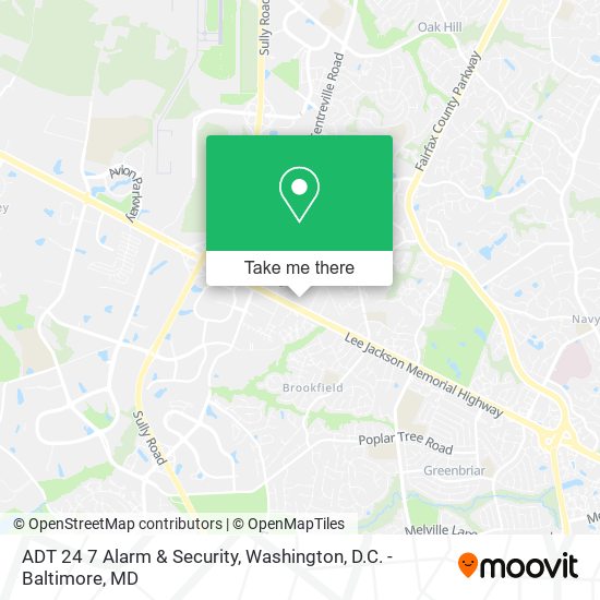 Mapa de ADT 24 7 Alarm & Security