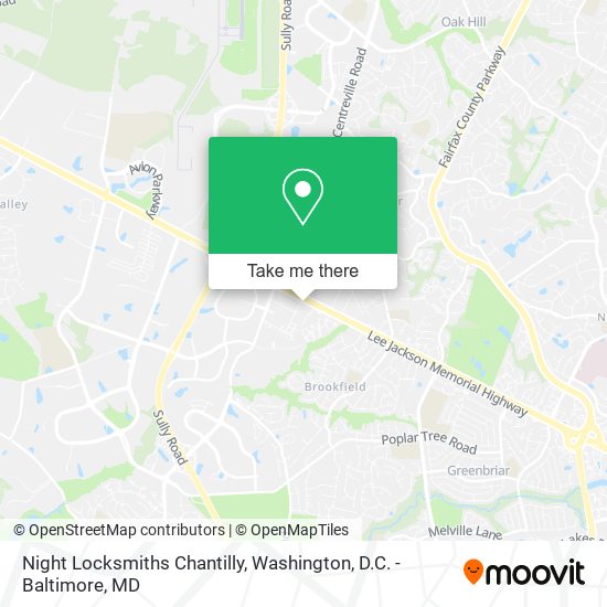 Night Locksmiths Chantilly map