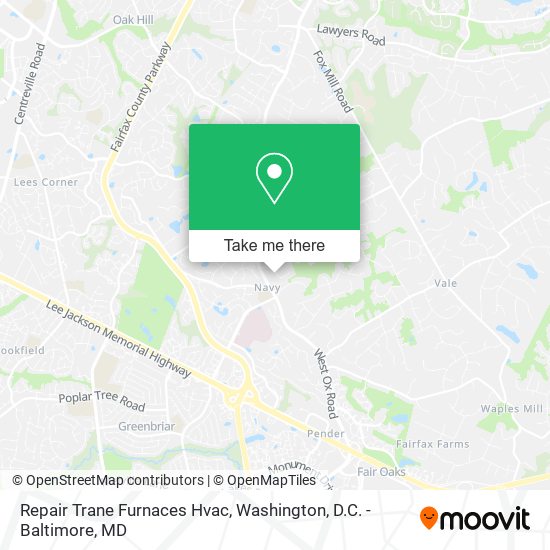Repair Trane Furnaces Hvac map