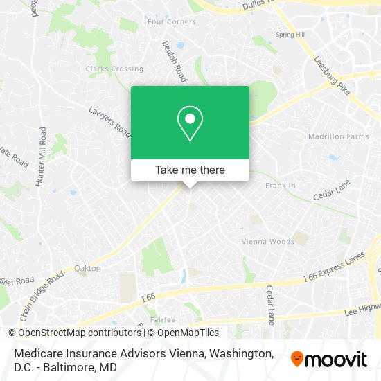 Mapa de Medicare Insurance Advisors Vienna