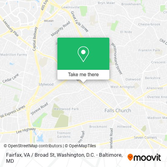Mapa de Fairfax, VA / Broad St