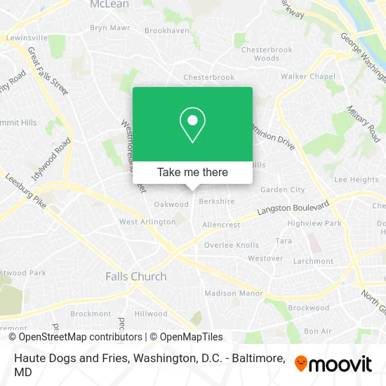 Haute Dogs and Fries map