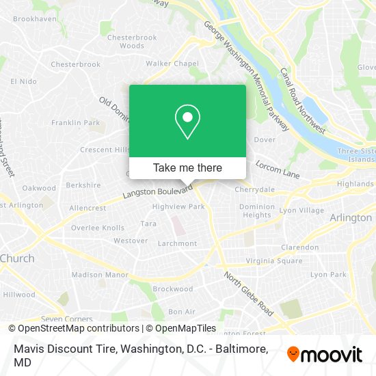 Mapa de Mavis Discount Tire