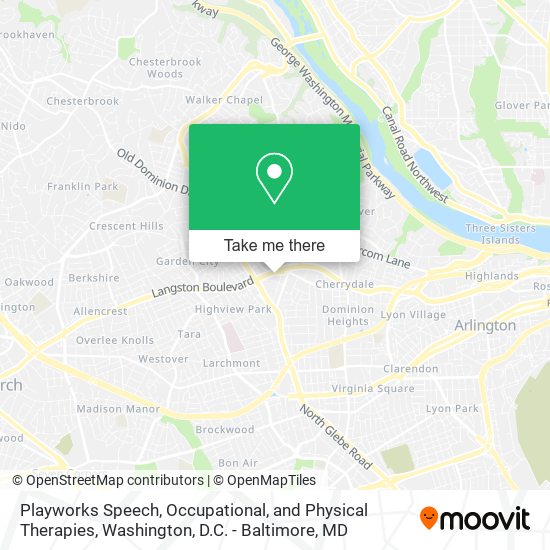 Playworks Speech, Occupational, and Physical Therapies map