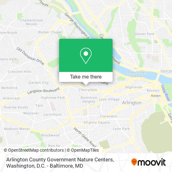 Mapa de Arlington County Government Nature Centers