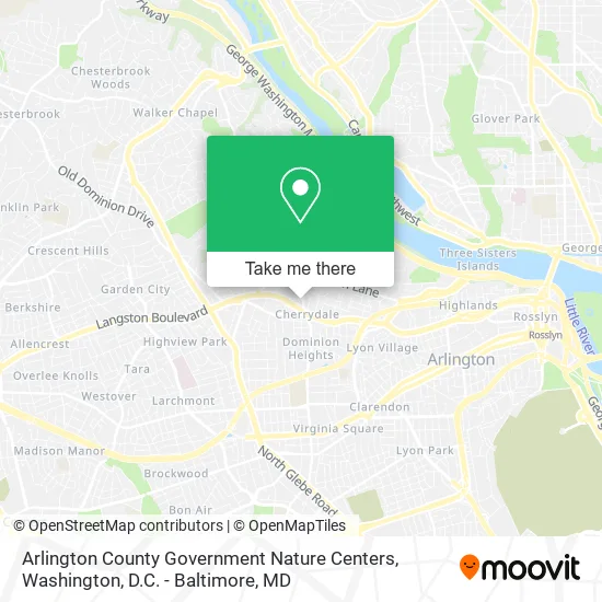 Arlington County Government Nature Centers map