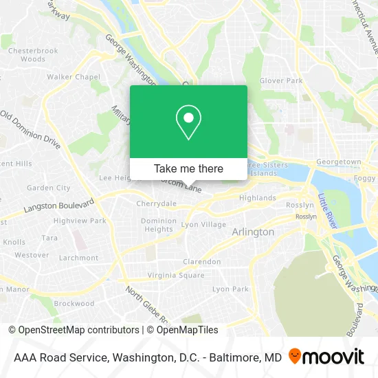 AAA Road Service map