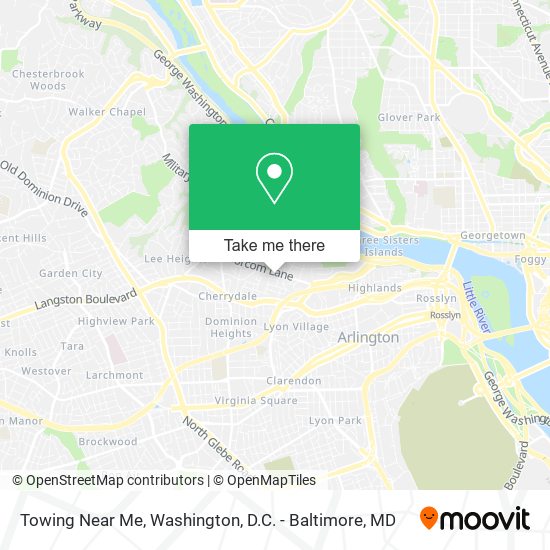 Mapa de Towing Near Me